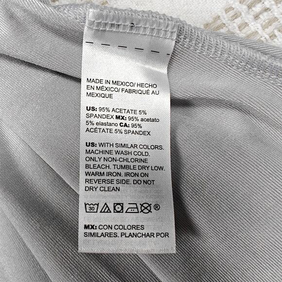 Chico’s Silver Open Front Cardigan Jacket Size 1 (8-10) NEW - Picture 6 of 7